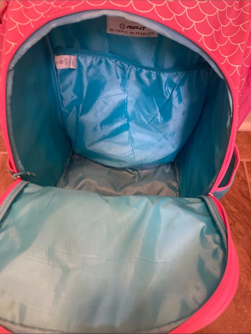 Ride-It Kids Pink Ombre Mermaid Backpack with Reversible Sequin Pocket